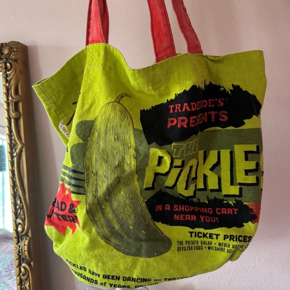 Trader Joe’s pickle reusable Tote Bag - Picture 1 of 5